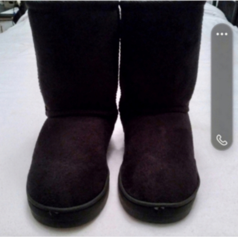 Bebe Girls Boots 12 Black & Gold Pull On Dressy Winter Party Birthday Gift EUC